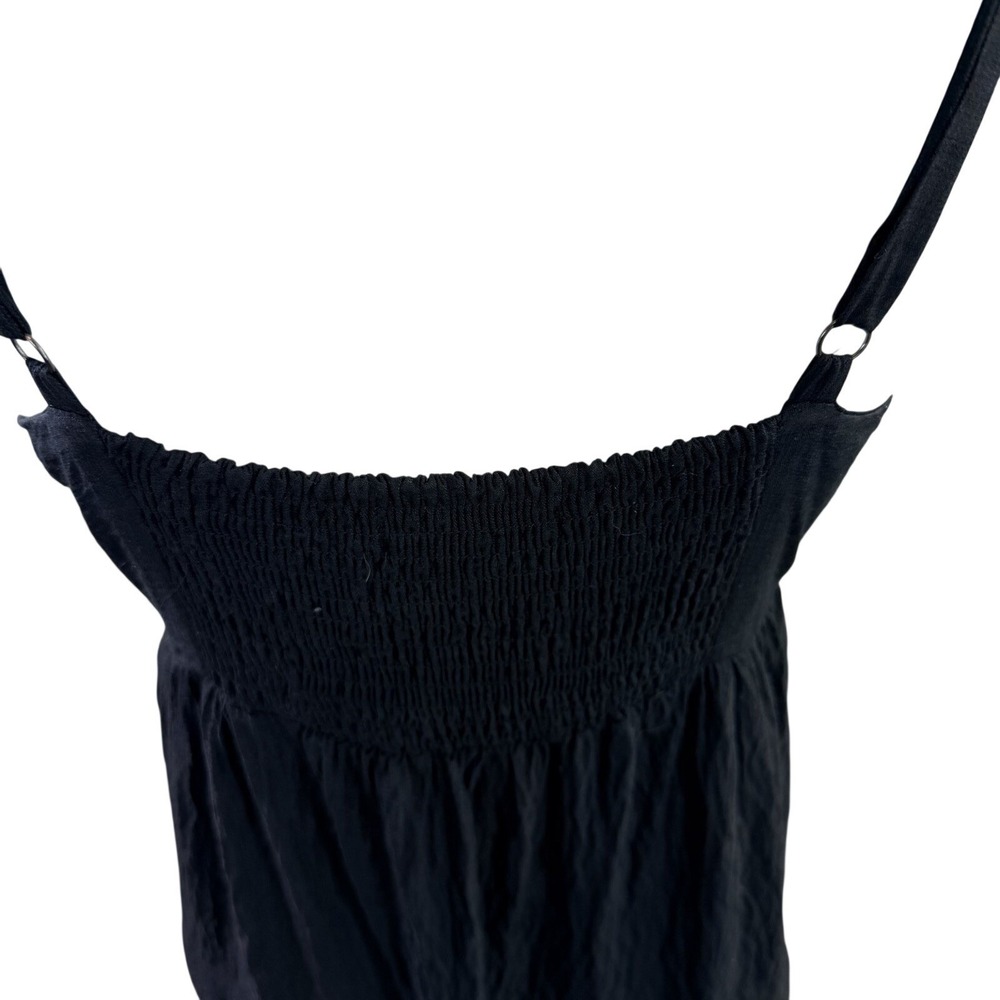 Simply Vera Wang Tiered Maxi Dress Black M cottagecore bohemian summer sundress - Picture 8 of 10